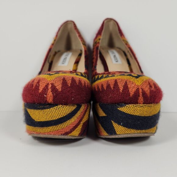 Steve Madden Pammyy M Wedge Aztec Multi Color Womens Size 7.5M - Picture 3 of 10